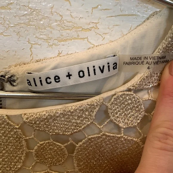 Alice + Olivia Clyde Dot Lace shift dress - Picture 3 of 4